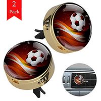 Brown Spots And Football two gold air freshener aromatherapy essential oil diffusers for car vent clip portable with four refill pads 1.33x1.83in