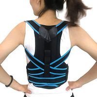 AOFIT Kids Adjustable Back Posture Corrector Shoulder Pain Relief Brace Lumbar Upper Lower Back Support Strap Belt Children Students Boys and Girls(S-XL) (Black,L)