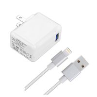 [UL Listed] iPad/iPhone Charger, SZYSK 2.4A 12W USB Wall Charger Foldable Portable Travel Plug with 5FT Braided Cable for iPhone X/8/8Plus/7/7Plus/6s/6sPlus/6/6Plus/SE, iPad Pro/AirMini,iPod