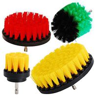 HIFROM Drill Brush -2" 3" 4" 5" Power Drill Attachment Medium Stiffness Bristles Scrubbing Scrubber Cleaning Kit for Kitchen Cabinets Counters Linoleum Bathroom Shower Tile Porcelain