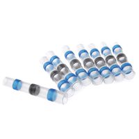 BINZZO Self Soldering Heat Shrink Wire Connectors Blue 16-14 AWG Low Temp Solder Waterproof Strong Secure Connection Quick Butt Splices Connectors for Boat Trailer Harness Car Stereo Wiring 8 Pack