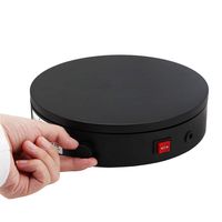 ComXim 360 Degree Black Photography Turntable for Product Shooting, 44LB Capacity, 7.87in Diameter, Knob Control Speed, Jewelry,Watch,Shampoo,Shoes,Bag Shooting and dispaly