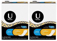Kotex Lightdays Regular Unscented Pantiliners 2 Pack Each 64 ct