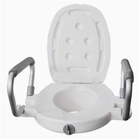 Wxnnx Raised Toilet Seat, with Padded Handles, Assists Disabled, Elderly, Seniors, Handicapped
