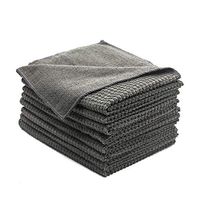 Topsky Microfiber Dish Rags Super Absorbent Kitchen Towels Dish Cloths for Washing Dishes Fast Drying Cleaning Cloth,19inch x 16inch (8pcs)