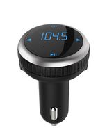 Wireless in Car Bluetooth FM Transmitter with Smart Car Locator, Handsfree Call, Car MP3 Player with Dual USB Charger Radio Adapter - Silver