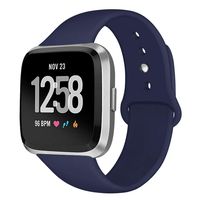 Kmasic Sport Band Compatible with Fitbit Versa/Fitbit Versa 2/Fitbit Versa Lite Editionn, Soft Silicone Strap Replacement Wristband Versa Smart Fitness Watch, Small, Ocean Blue