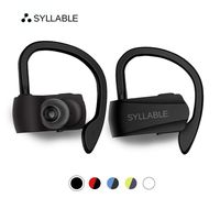 Syllable Bluetooth Headphones,Wireless Earbuds, HD Stereo Sound Wireless Headset Bluetooth 5.0,Real IPX5 Sweatproof for sports, music,6H Playtime Built-in Microphone(Black)