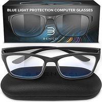 Stylish Blue Light Blocking Glasses for Women or Men - Ease Computer and Digital Eye Strain, Dry Eyes, Headaches and Blurry Vision - Instantly Blocks Glare from Computers and Phone Screens w/Case