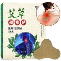 10Pcs/Box Wormwood Cervical Vertebra Relief Patch, Relieve Muscle Pain Promote Blood Circulation Natural Herb Pain Relief Patch Spontaneous Heat Sticker