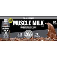 Expect More Muscle Milk Pro Series Non-Dairy Protein Shake, Knockout Chocolate, (17 fl. oz, 12 pk.)