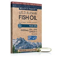 Wiley’s Finest Peak EPA DHA, 1000mg Omega-3s,NSF-Certified, Wild Alaska-Caught Fish Oil, 10 Count Travel Pack