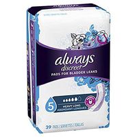 Always Discreet, Incontinence Pads, Maximum, Long Length, 39 Count. 2 CT