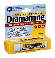Dramamine Orig Tabs New Size 12 Ct Dramamine Orig Tabs New 12