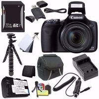 Canon PowerShot SX530 HS Digital Camera (Black) (International Model) + NB-6L Battery + External Charger + 32GB SDHC Card + Case + Mini Flexible Tripod Saver Bundle