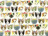 Gift Wrapping Fancy CAT Feline Tissue Paper