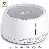 White Noise Machine, Roffie Sleep Sound Machine, 30 Sounds, 35 Levels of Volume/40~75db, Timer&Memory Functions, USB Cable/Wall Charge, Non Looping Sounds for Baby Adult for Nursery Home Office Travel