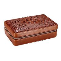 Humidors Portable Cigar Cigar Cedarwood Cigar Box Travel Cigar Box 4 Sticks Cigar Good Sealing Performance Best Gift (Color : Brown, Size : 61321cm)