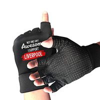 Women/Men Liverpool Football Fingerless Gloves for Arthritis & Carpal Tunnel Pain Relief