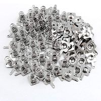 Youliang 50pcs AAA Environmental Protection Battery Positive-Negative Conversion Contact Spring Nickeling Plate 10x9mm