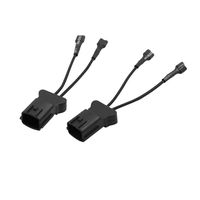 uxcell 2pcs Black Car Horn Speaker Adapter Wiring Harness Pigtail Socket for Hyundai