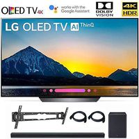 LG OLED65B8PUA 65" Class B8 OLED 4K HDR AI Smart TV OLED65B 2018 Model, LG SK8Y 2.1 ch High Res Audio Sound Bar, Wall Mount, 2HDMI Cables. LG Authorized Dealer.