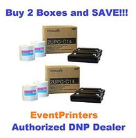 TWO BOXES OF 2UPC-C14 Print Pack for the Sony SnapLab Photo Printer - 4"x 6" media kit for Sony Snaplab UP-CR10L, Sony UP-CX1 and DNP DS-SL10.