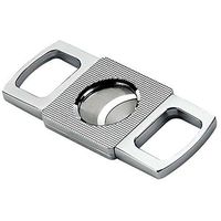 Prestige Import Group - Textured High End Guillotine Cutter - Cuts up to 62 Ring Gauge - Color: Silver
