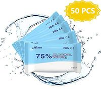 Anxzn Wet Wipes (5 Packs,50 Pcs) Alcohol Cleaning Wet Wipes Efficient Sterilization for Hands Home House Car