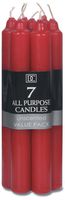Darice Unscented Taper Candles 7" Height Red 7/ Pack