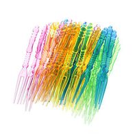 Cicitop Colorful Disposable Plastic Fruit Forks, Suitable for Picking Sandwich, Fruit, Snacks on the Occasion of Celebration, 50 Pcs.