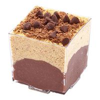 Short Quadrato Cup, Short Dessert Cup, Short Appetizer Cup - Solid Plastic - 3 oz - Clear - 100ct Box - Restaurantware