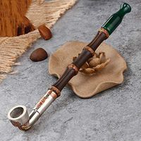WMM Detachable Cigarette Smoking Pipe,Tobacco Smoke Pipe Natural Bamboo Pole