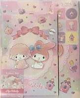 Sanrio My Melody Letter Set 12 Writing Paper + 6 Envelopes + 7 Stickers Stationary Japan (Glittering Dream Cosmetics)