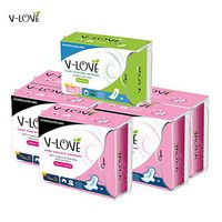VLOVE Ultra Thin Sanitary Pads and Cotton Women Liners Combined Package, Negative ion Strip-80Count(Pack of 6)