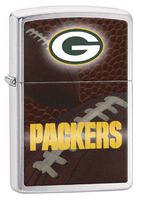 Zippo Pocket Lighter NFL Green Bay Packers Brushed Chrome Pocket Lighter