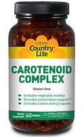 Country Life Carotenoid Complex with Lutein, Lycopene and Astaxanthin, 60 Softgels, Antioxidant Support