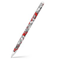 igsticker Ultra Thin Protective Body Stickers Skins Universal Decal Cover for Apple Pencil 1st Generation (Apple Pencil Not Included) 007743 Red　Red　Illustration　Pattern