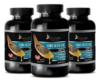 Boost Immune System Supplement - CHIA Seed Oil 2000MG - Source of Omega 3-6-9 - Supports Heart Health - chia Seed Bulk Capsules - 3 Bottles (180 Softgels)