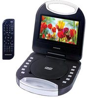 Magnavox Black 7 Inch Portable DVD Player With Remote Control, And Car Adapter, TFT Screen, CD Player (MTFT750-BK)