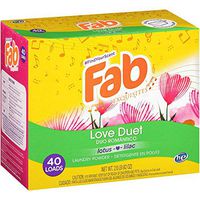 Fab Love Duet Powder Laundry Detergent, 2.6 lbs (Pack of 2)