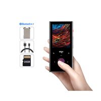 Aigo MP3 Player,16GB Bluetooth Digital Player with FM Radio,Audiobook,Built-in Speaker,Voice Recorder,HiFi Sound,Bluetooth 4.1 Audio Player,USB-C Port,Touch Screen,Pedometer,Expandable up to 128GB