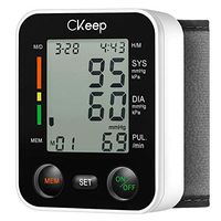 CKeep Automatic Wrist Blood Pressure Monitor with Large Display Screen and High Accuracy Reading Property,Box and Batteries Included