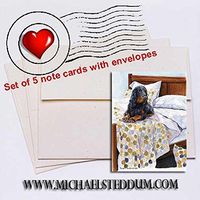 Michael Steddum Bed Sitter Gordon Setter Note Card Set