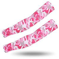 XNWH Summer Non-Slip Camouflage Ice Silk Sunscreen Cuff Outdoor Sports Riding Fishing Arm Guard Camouflage Arm Sleeve