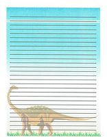 Boy's Camp Dinosaur Lined Stationery Paper 26 Sheets