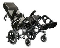 Karman Healthcare VIP515TP-18-E Foldable Tilt in Space, Diamond Black, 14" Rear Wheels and Elevating Legrests and 18" Seat Width