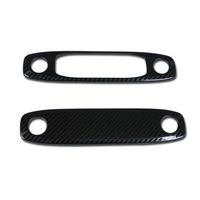 Rqing For Tesla Model 3 2017 2018 2019 Interior Front + Rear Top Reading Light Cover Trims (Carbon Fiber Pattern)