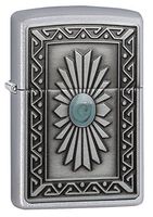 Zippo Southwest Sun Pocket Lighter, Satin Chrome