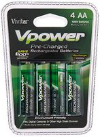 Vivitar Ni-MH 4 AA Batteries (VIV-P4AA-2100)